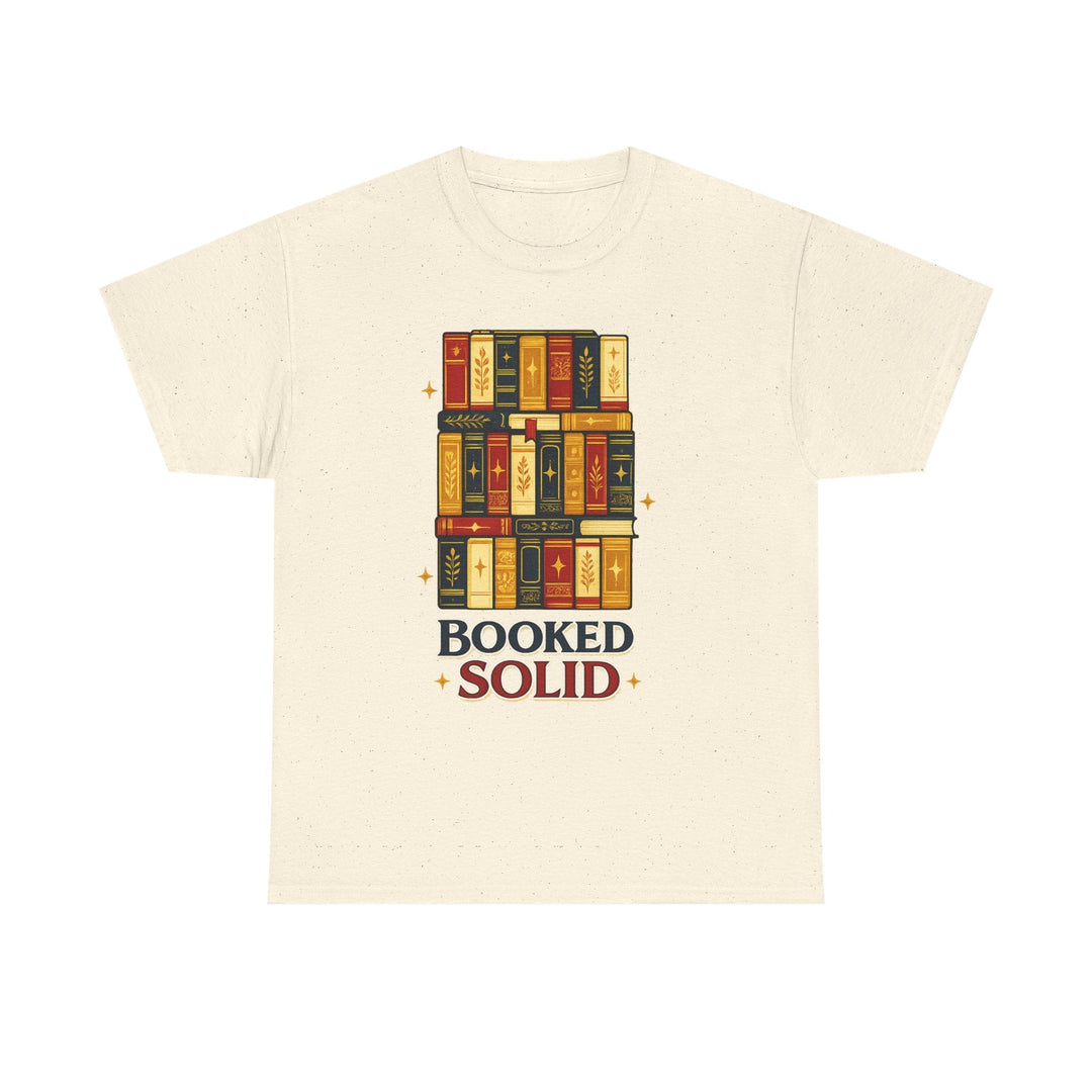 Booked Solid T-shirt in Natural for National Book Lovers Day