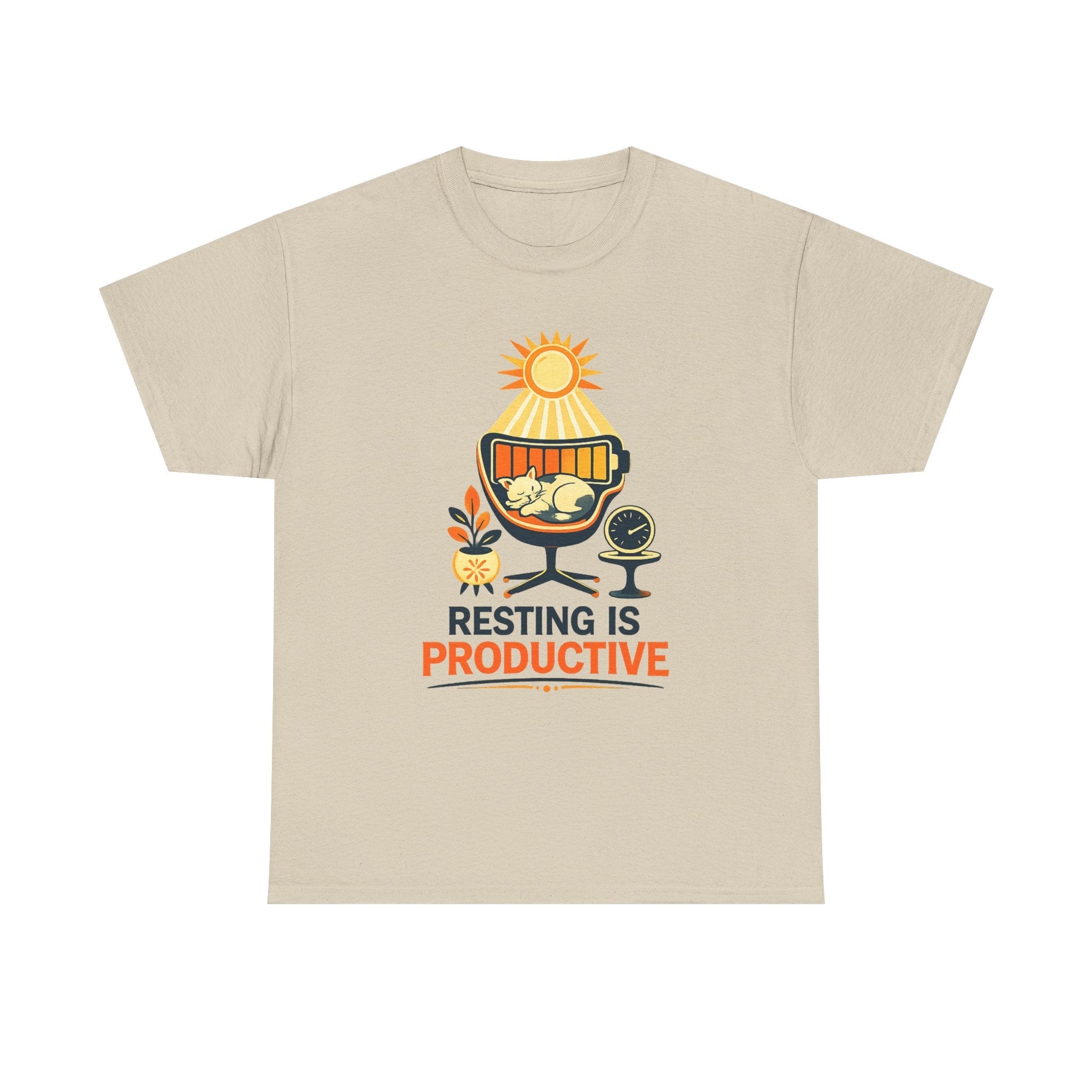 Resting Is Productive T-shirt in Sand for National Relaxation Day