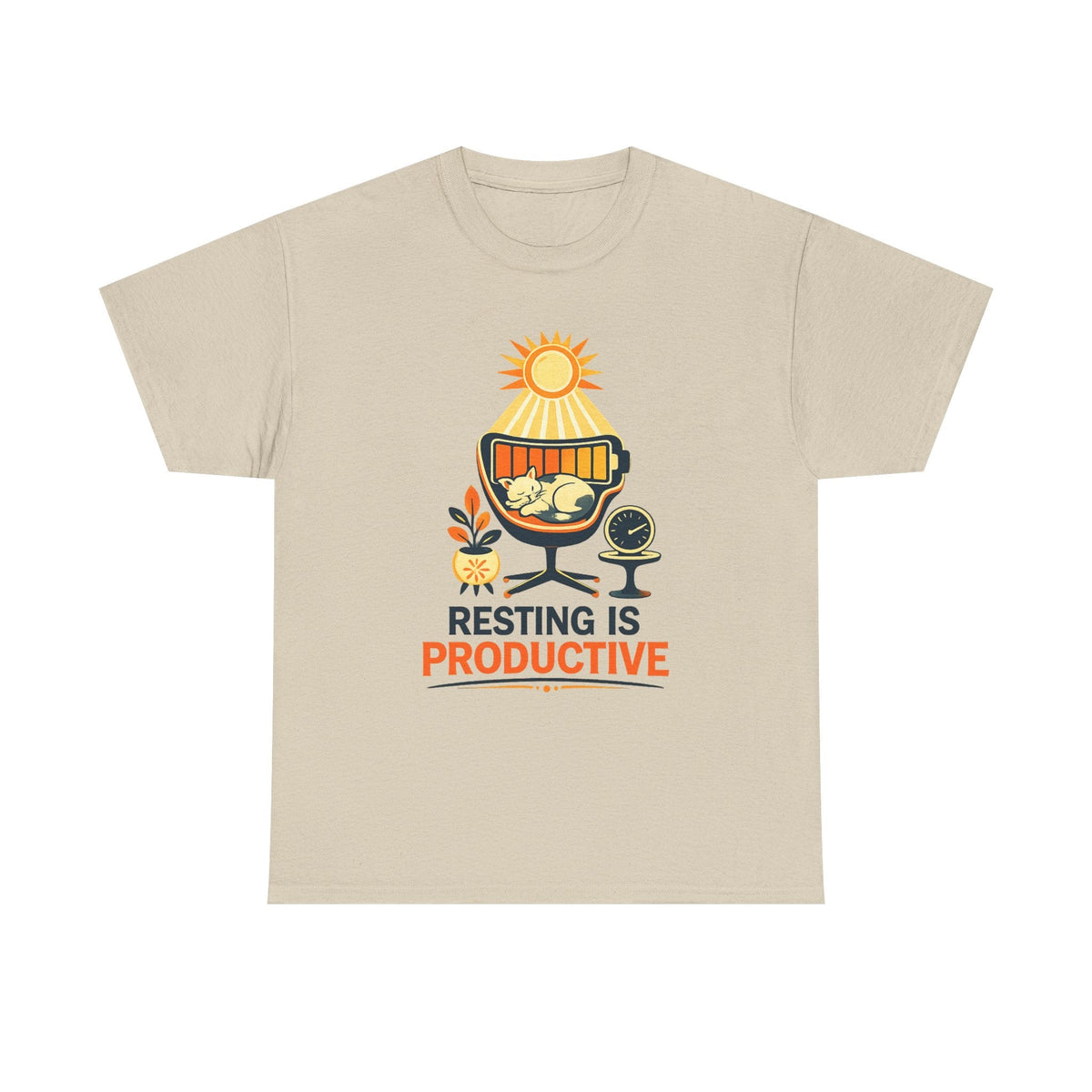 Resting Is Productive T-shirt in Sand for National Relaxation Day