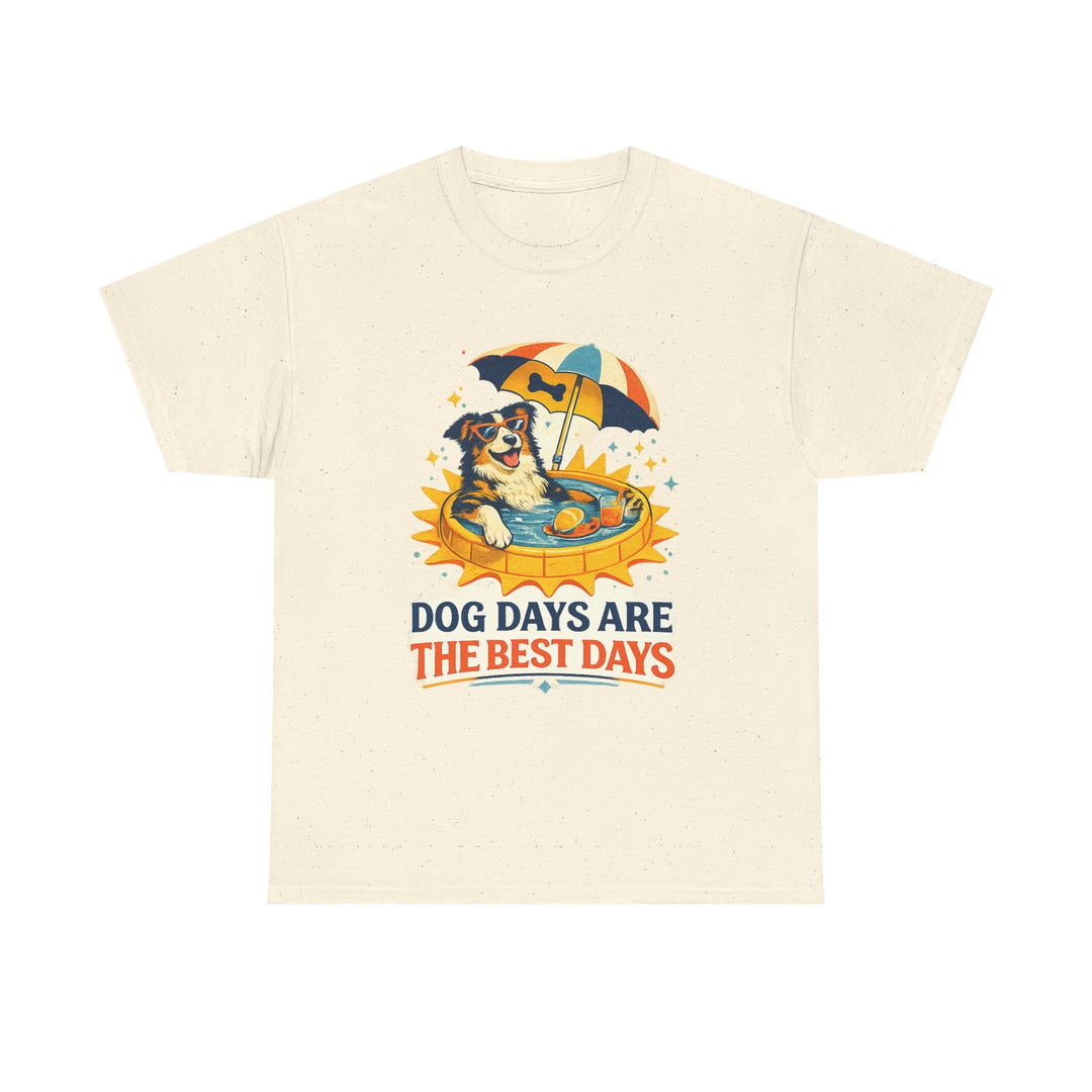 Dog Days Are the Best Days T-shirt in Natural for National Dog Day