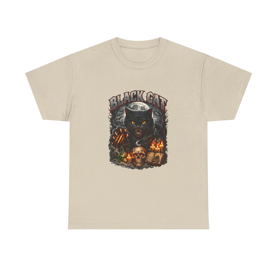 Black Cat Moonlight T-shirt in Sand from National Day Wear