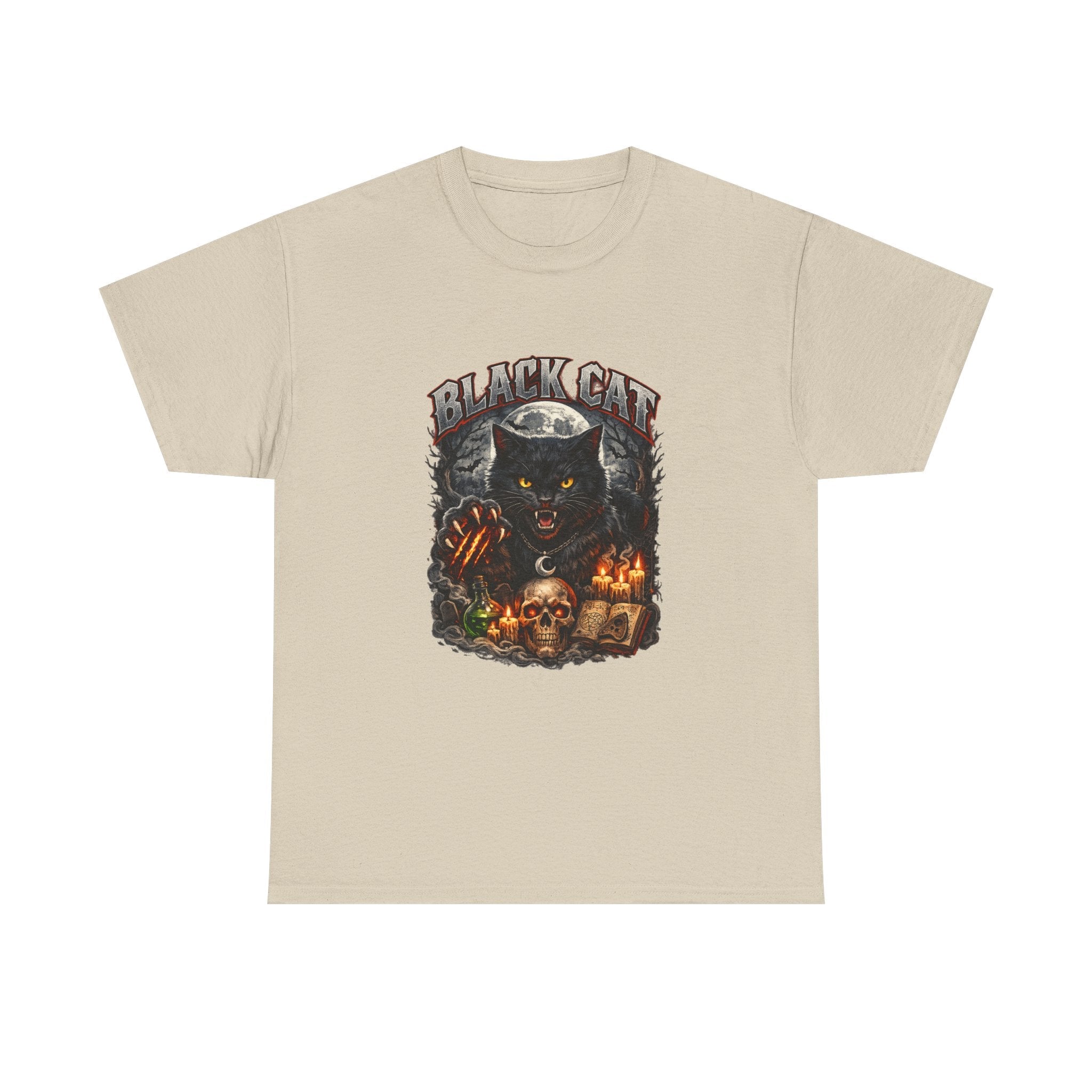Black Cat Moonlight T-shirt in Sand from National Day Wear