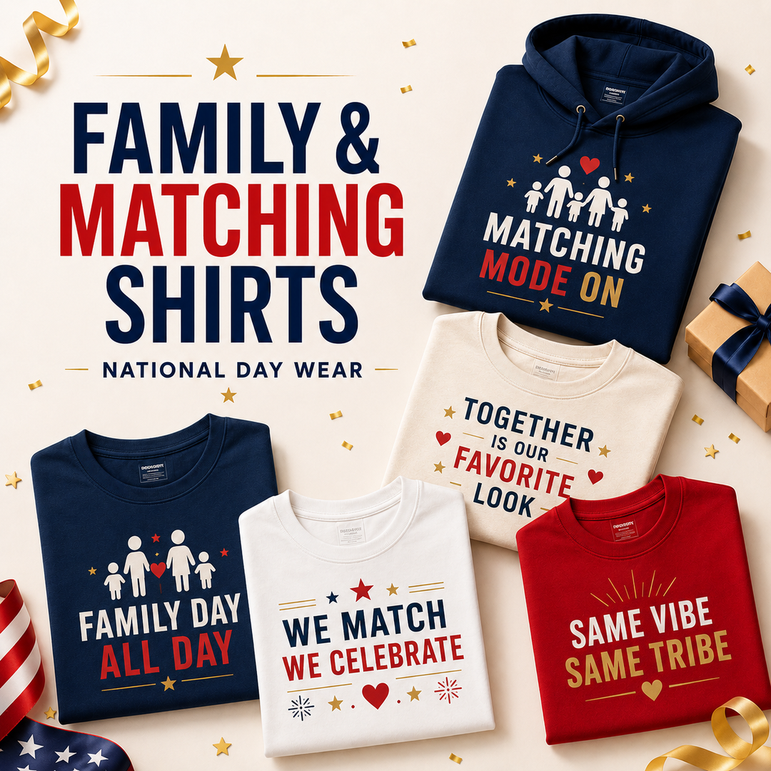 Family and matching shirts collection