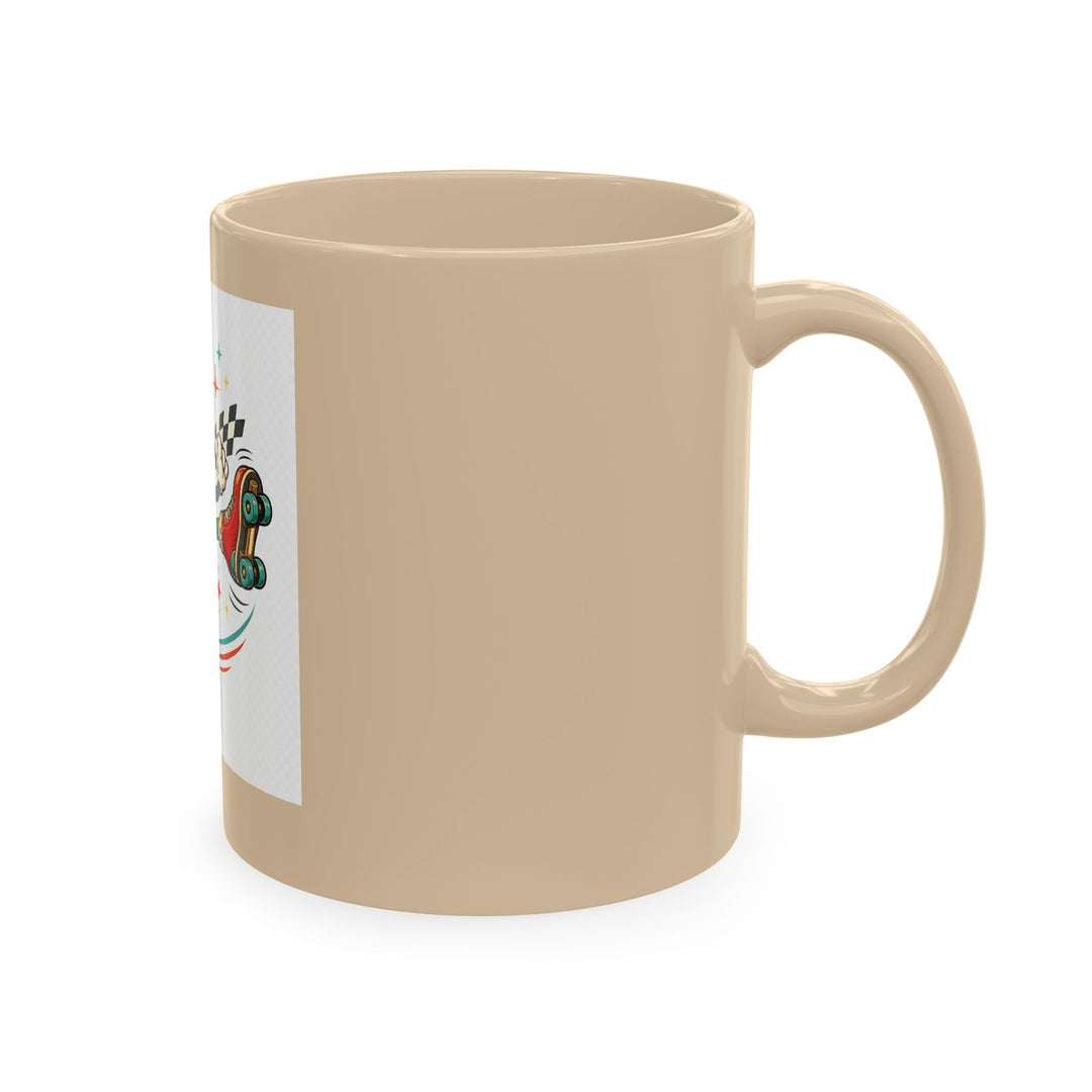 Pizza Racer Mug — Retro Slice Racing Coffee Cup