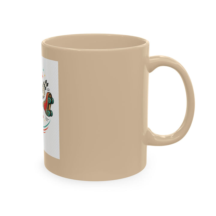 Pizza Racer Mug — Retro Slice Racing Coffee Cup