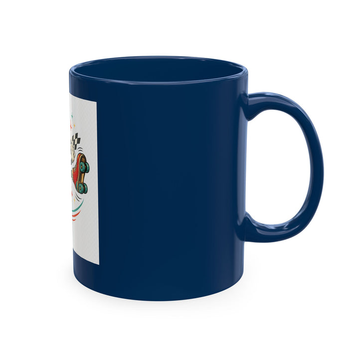 Pizza Racer Mug — Retro Slice Racing Coffee Cup