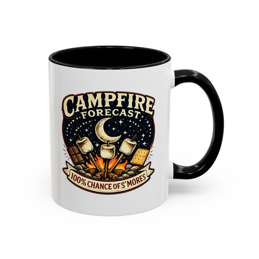 Campfire Forecast National S’mores Day Accent Coffee Mug