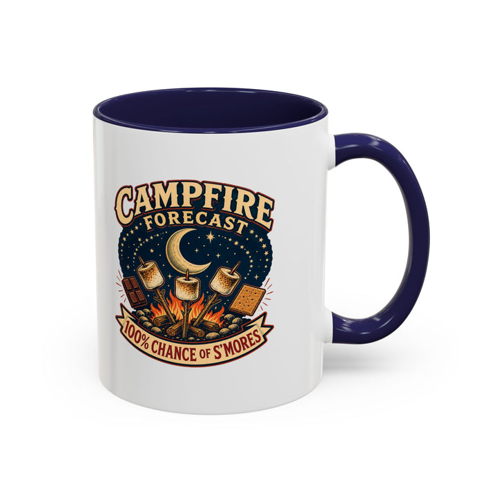 Campfire Forecast National S’mores Day Accent Coffee Mug