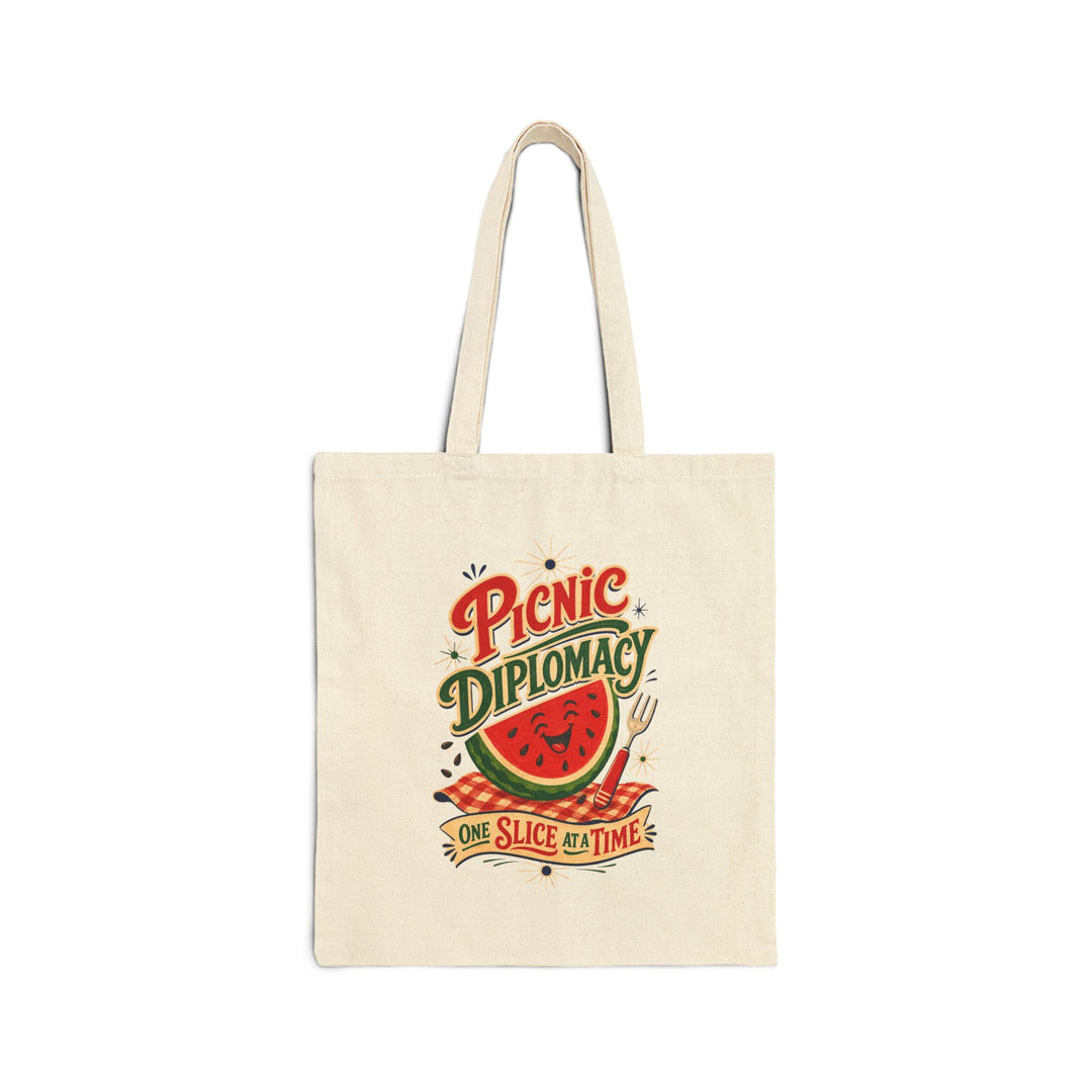 Picnic Diplomacy National Watermelon Day Cotton Canvas Tote