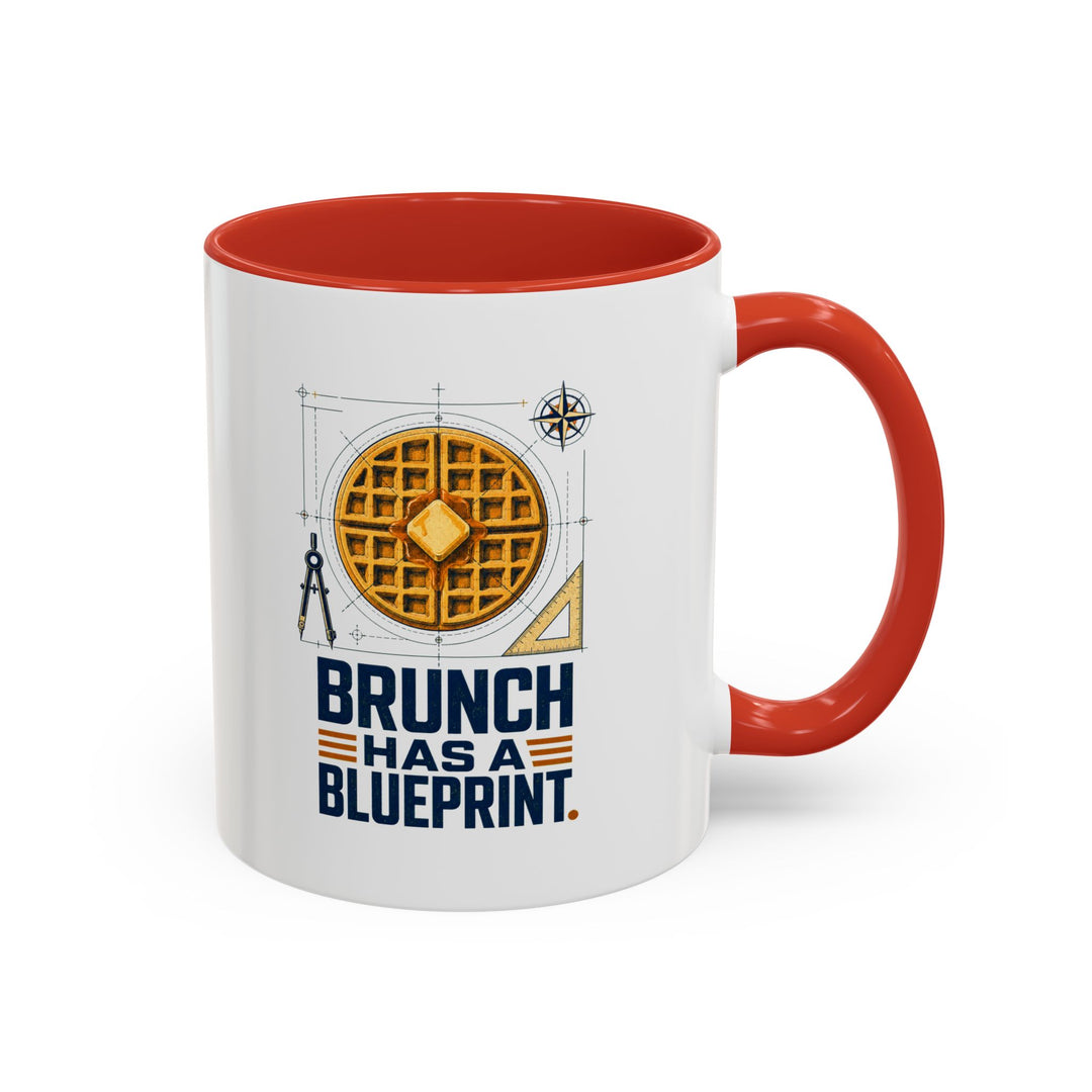 Brunch Blueprint National Waffle Day Accent Coffee Mug
