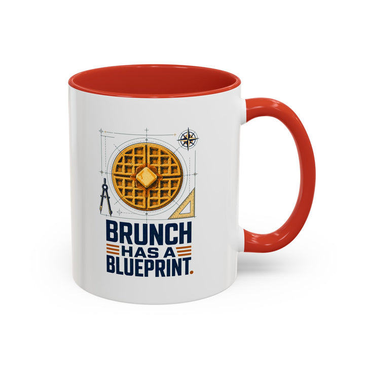 Brunch Blueprint National Waffle Day Accent Coffee Mug