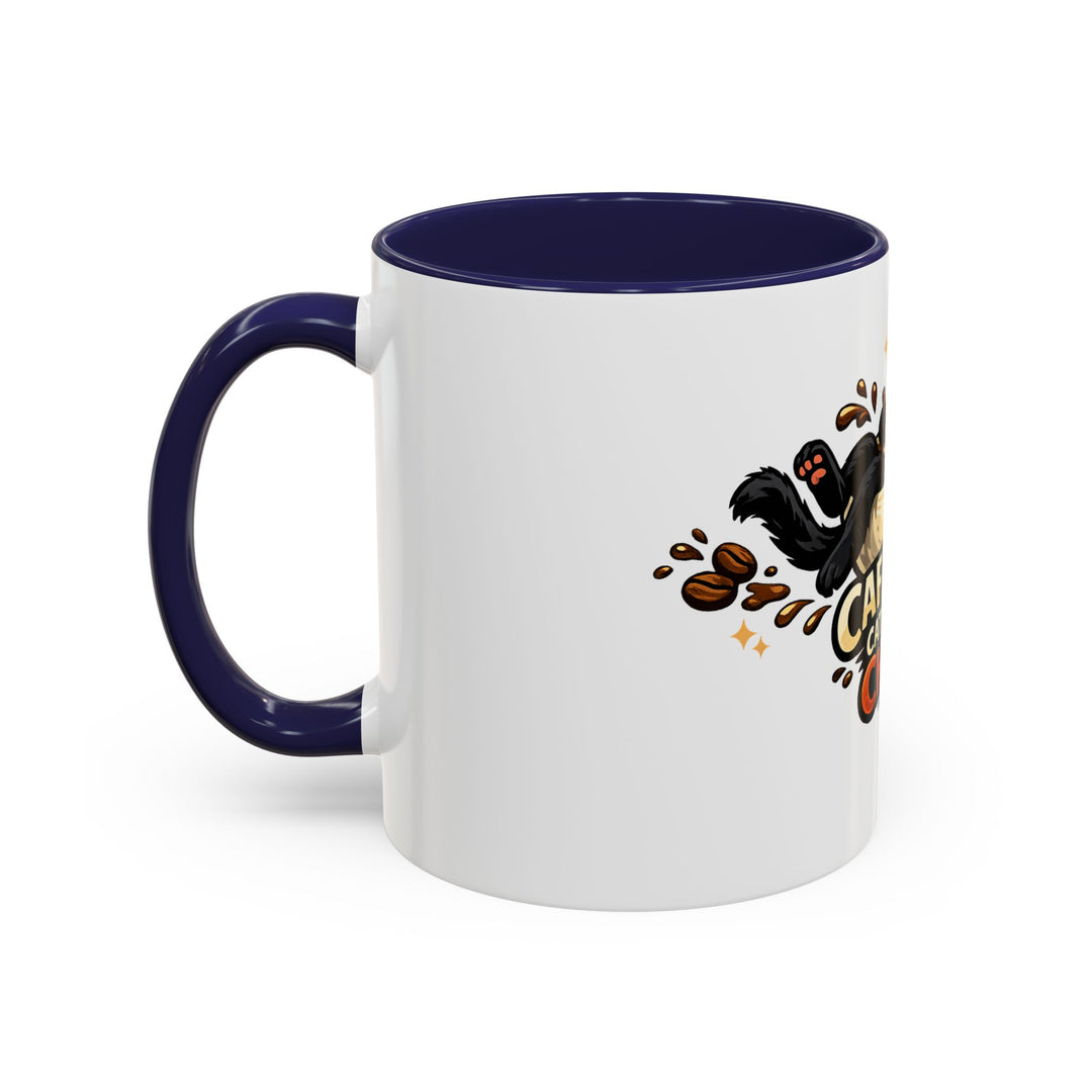 Caffeine, Catitude & Chaos Accent Coffee Mug