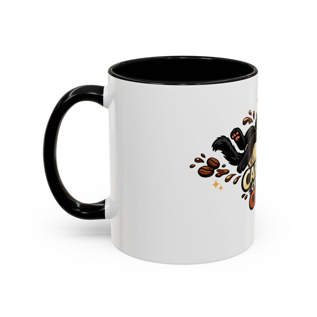 Caffeine, Catitude & Chaos Accent Coffee Mug