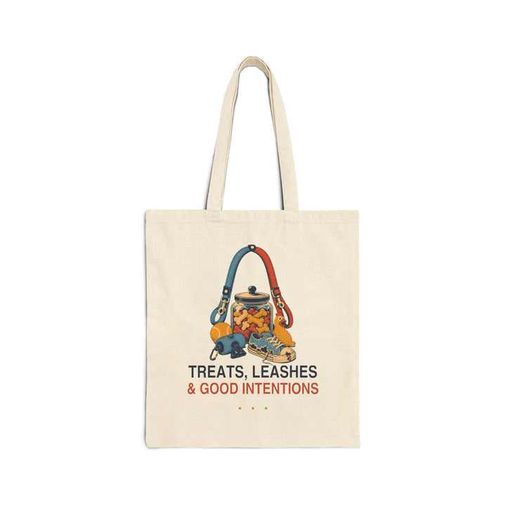 Treats, Leashes & Good Intentions Cotton Canvas Tote
