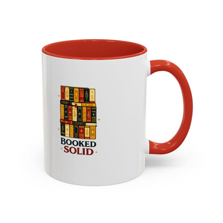 Booked Solid Book Lover Accent Coffee Mug
