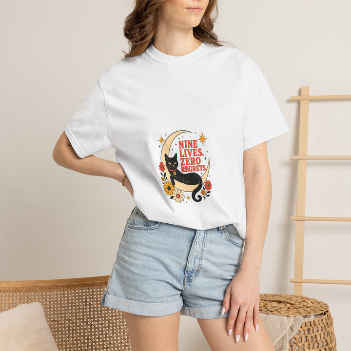 Nine Lives, Zero Regrets Cat T-Shirt