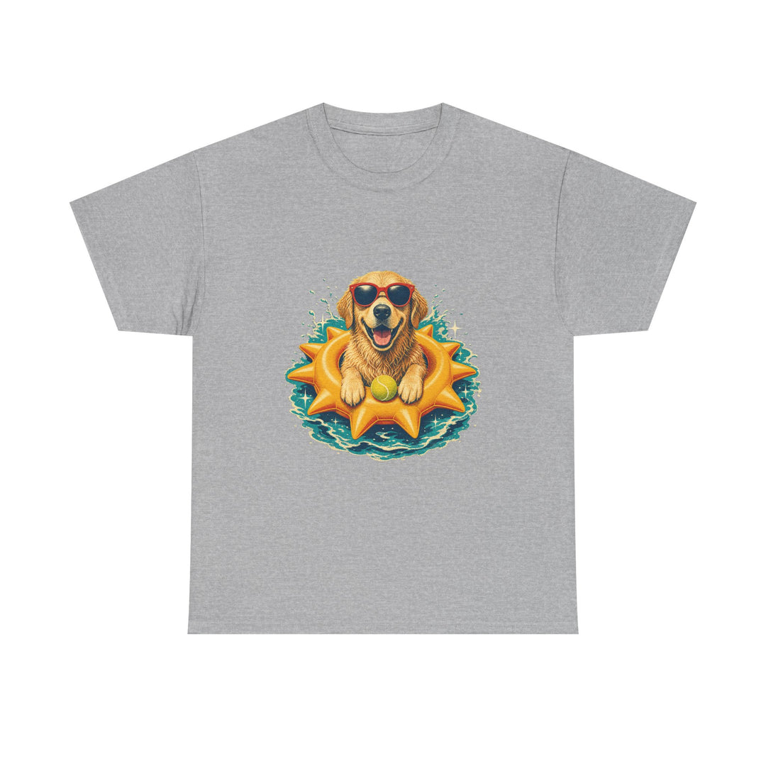 Dog Floatie T-Shirt – Cool Sunglasses Golden Retriever Summer Tee
