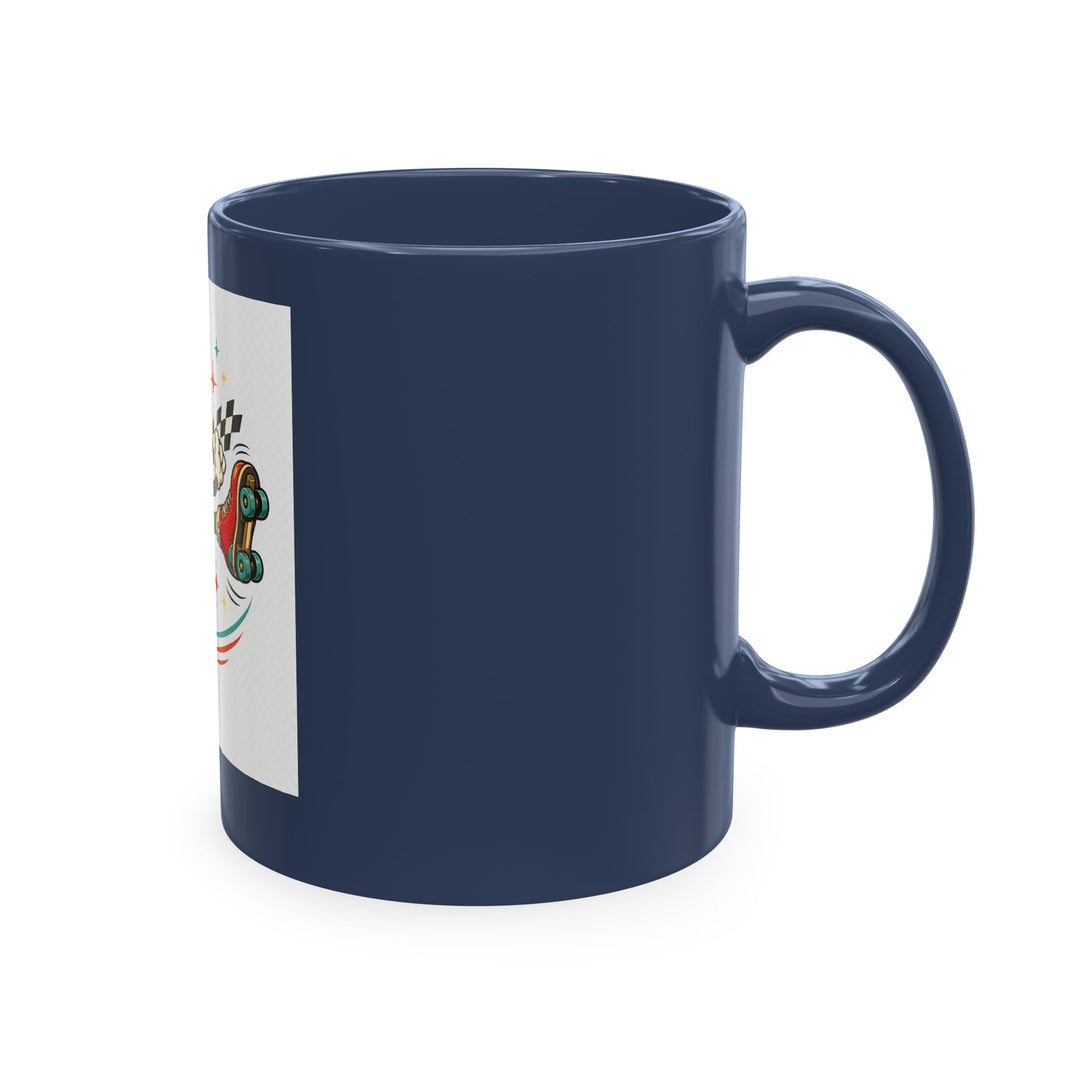 Pizza Racer Mug — Retro Slice Racing Coffee Cup