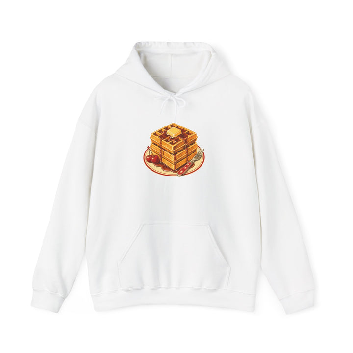 Waffle Stack Hoodie – Cozy Breakfast Graphic Pullover