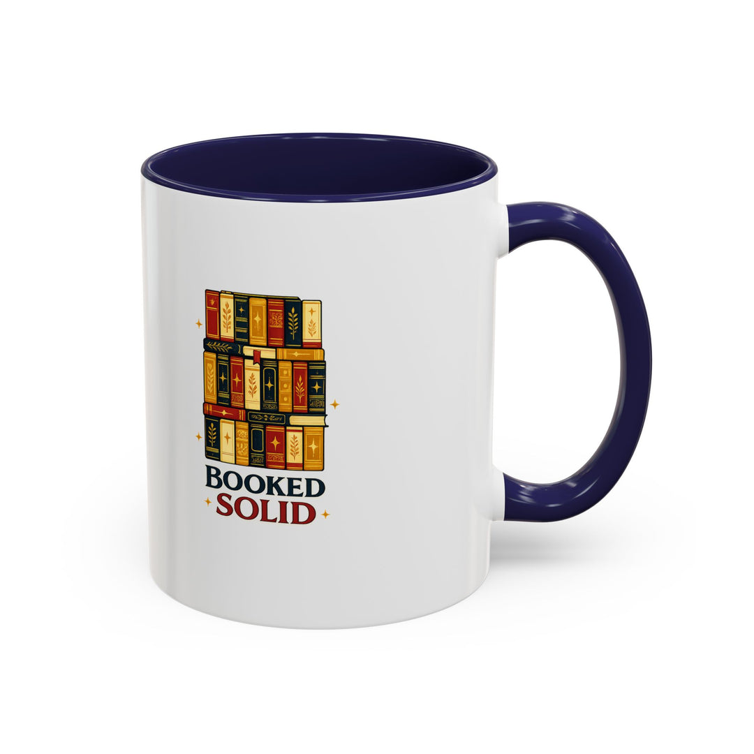 Booked Solid Book Lover Accent Coffee Mug