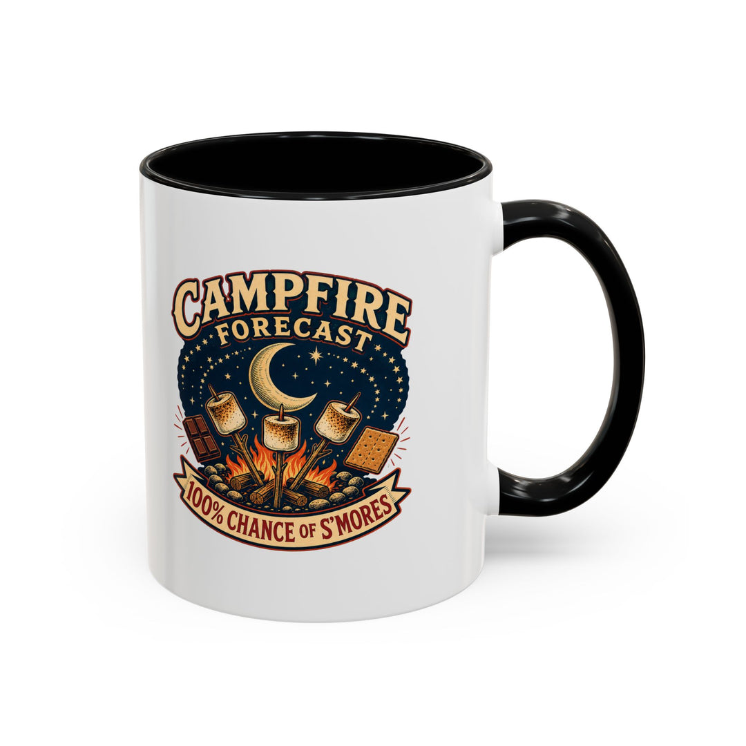 Campfire Forecast National S’mores Day Accent Coffee Mug