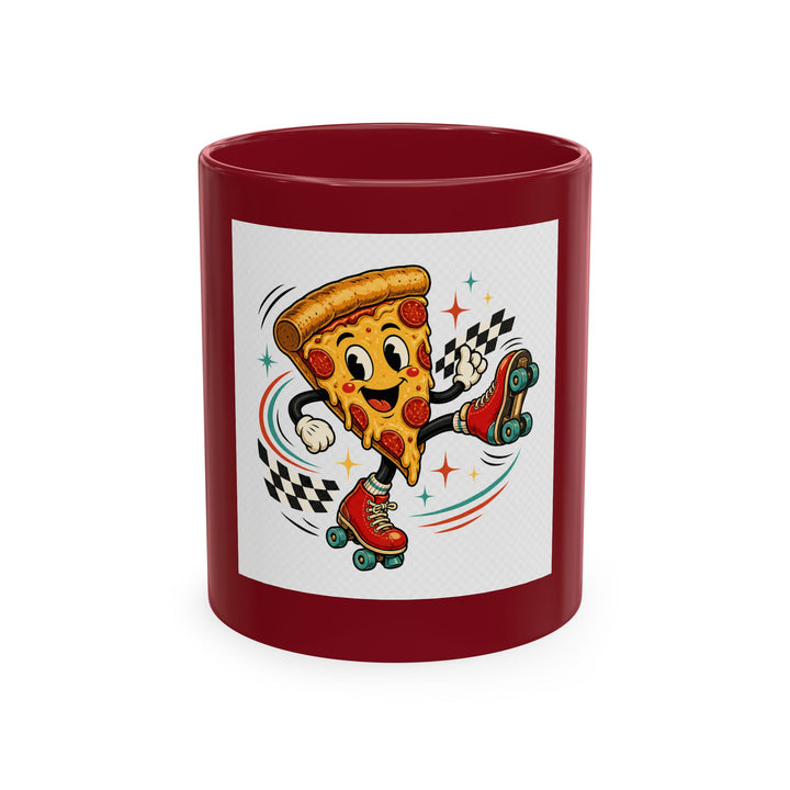 Pizza Racer Mug — Retro Slice Racing Coffee Cup