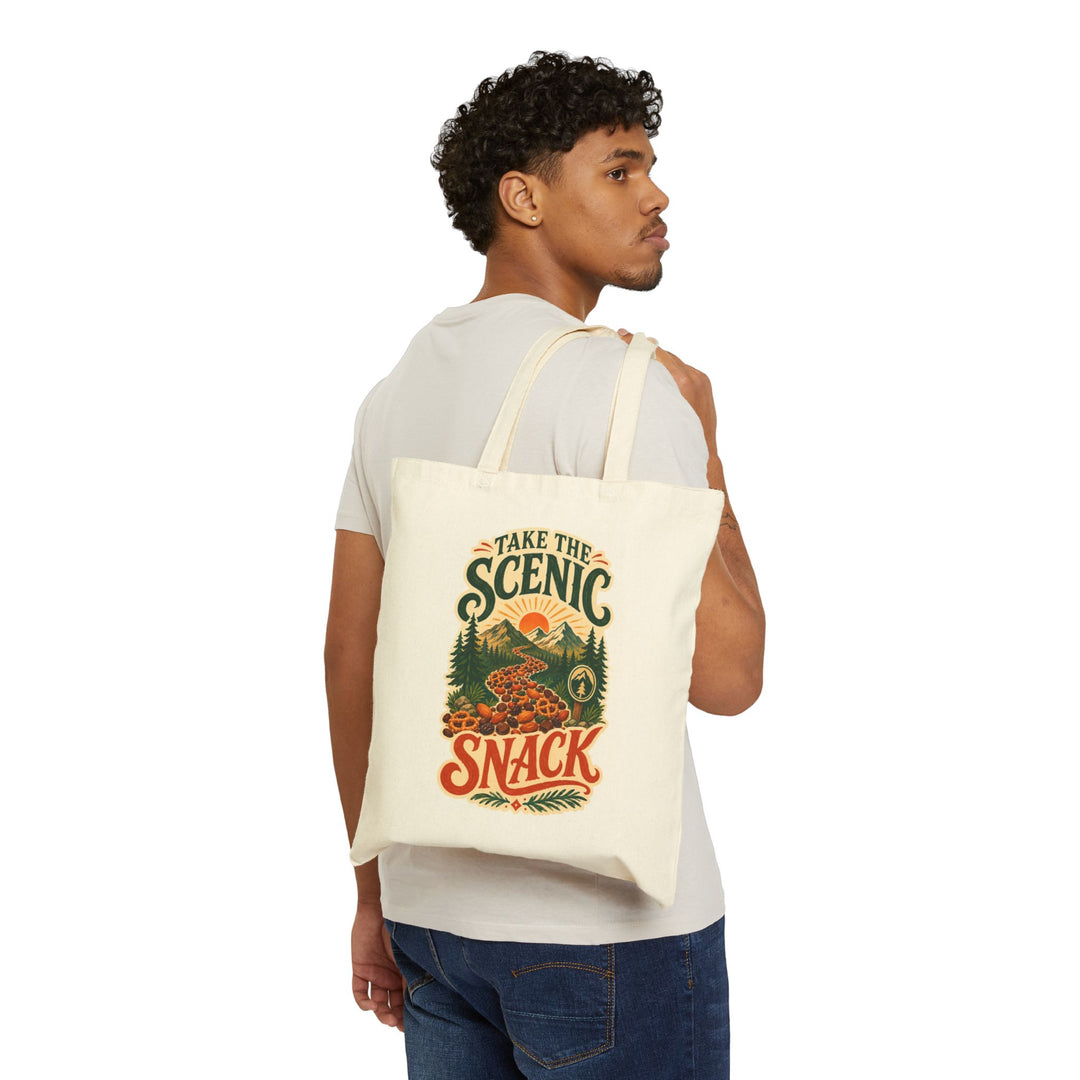 Take the Scenic Snack National Trail Mix Day Cotton Canvas Tote