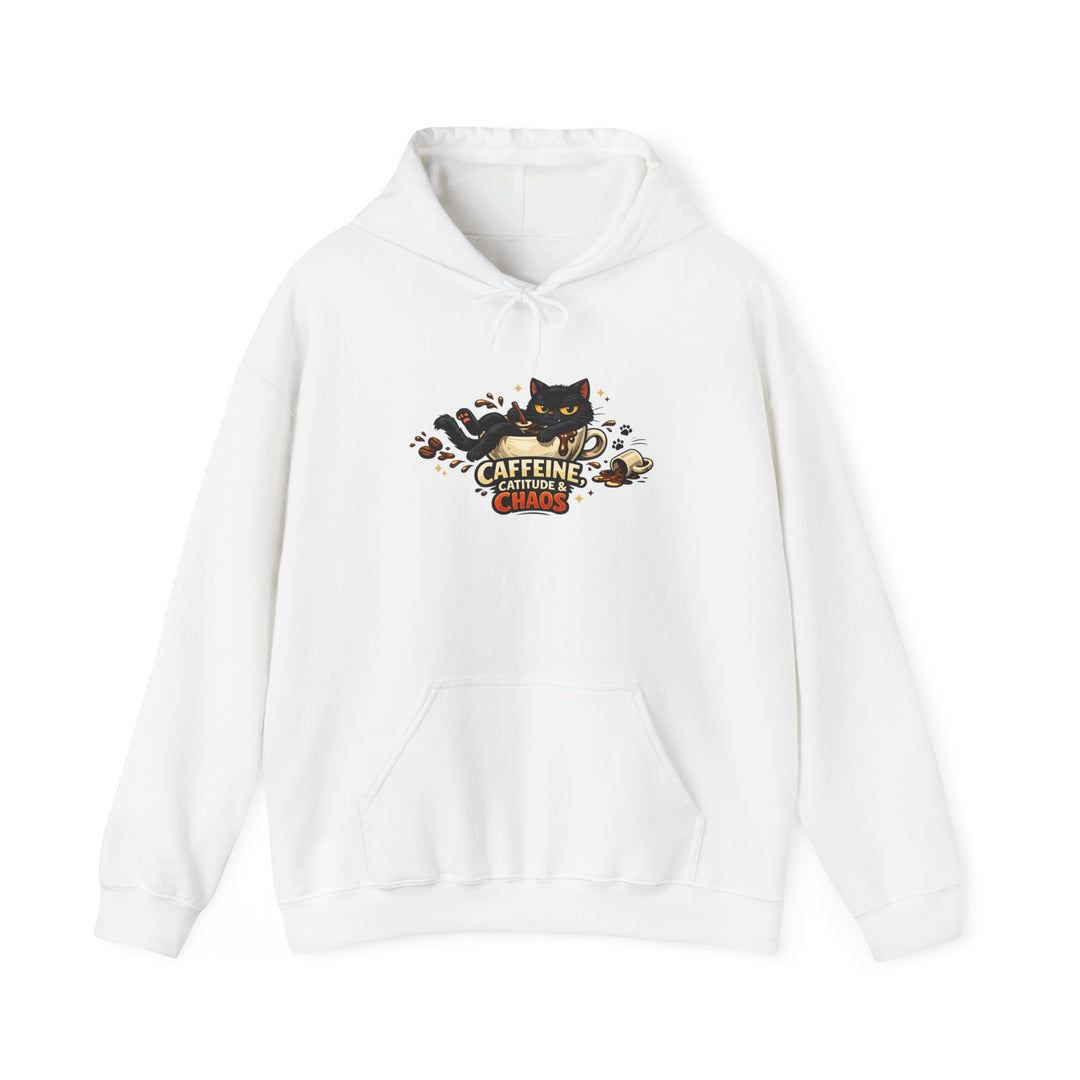 Caffeine, Catitude & Chaos Unisex Hoodie