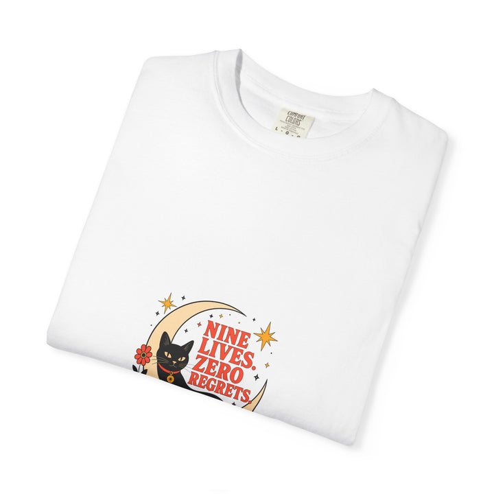 Nine Lives, Zero Regrets Cat T-Shirt