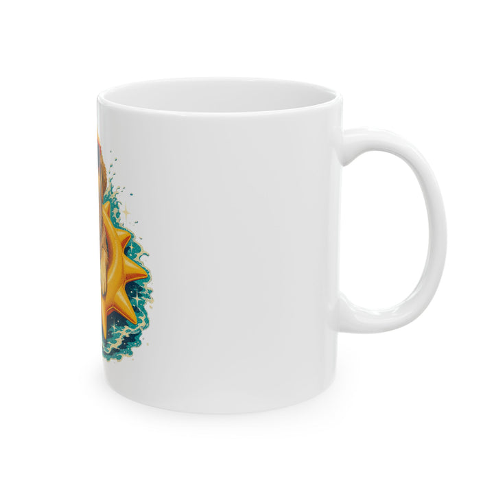 Golden Retriever Summer Dog Mug — Cute Sunglasses & Float Toy 11oz/15oz Ceramic