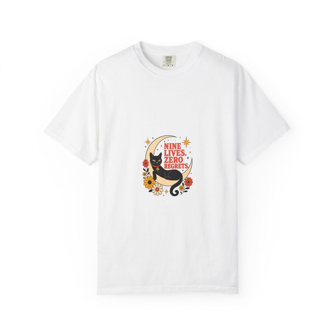 Nine Lives, Zero Regrets Cat T-Shirt