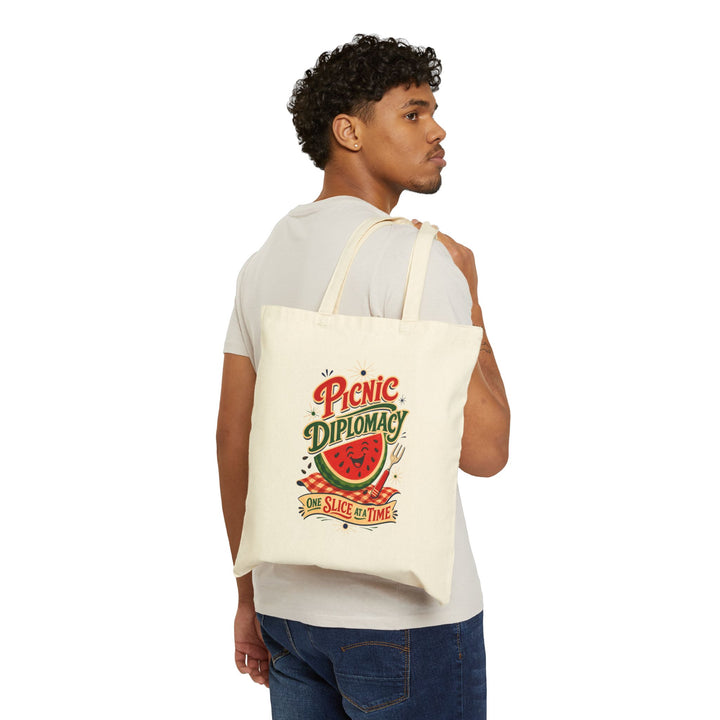 Picnic Diplomacy National Watermelon Day Cotton Canvas Tote
