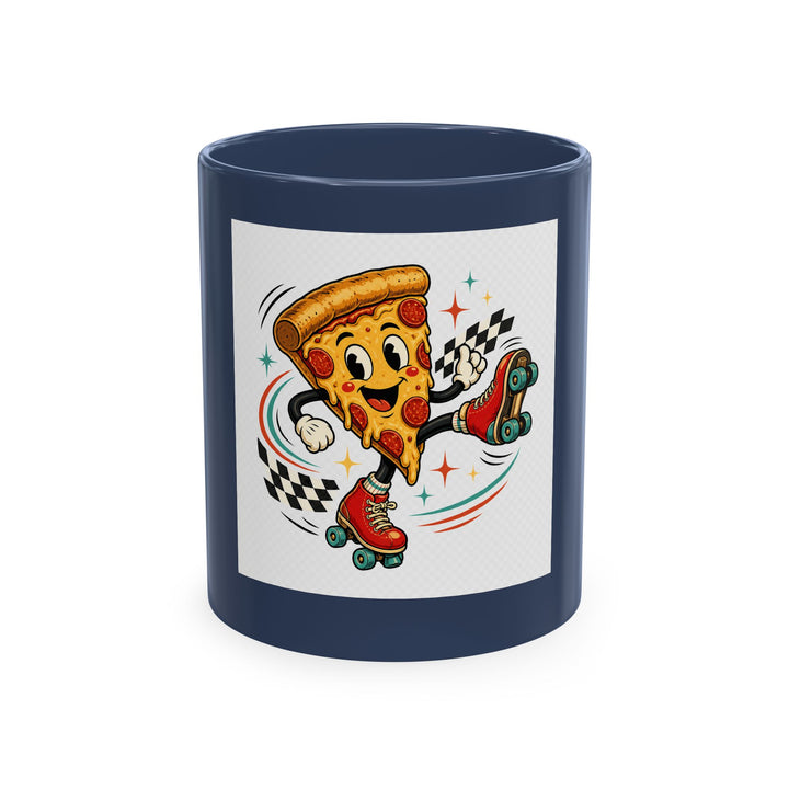 Pizza Racer Mug — Retro Slice Racing Coffee Cup