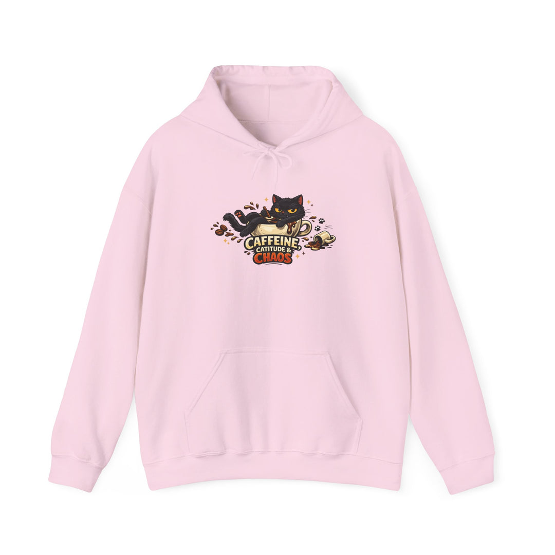 Caffeine, Catitude & Chaos Unisex Hoodie