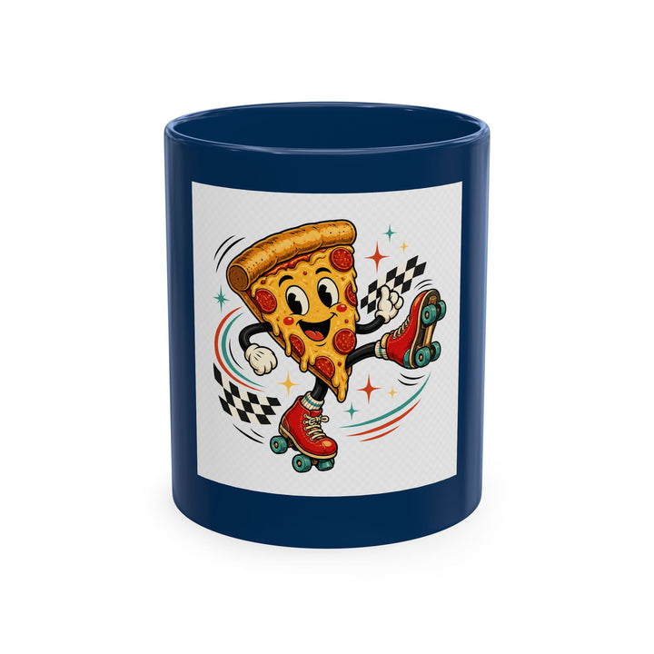 Pizza Racer Mug — Retro Slice Racing Coffee Cup